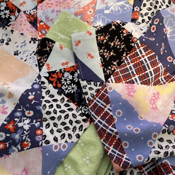 Gap patchwork look short kimono with side seam pockets - Picture 4 of 7